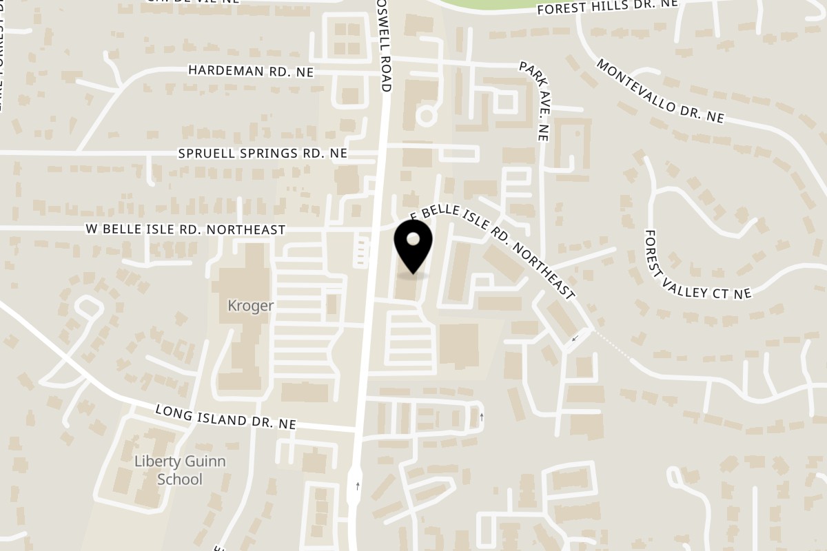 Map showing the location of Cafe Vendome - Atlanta Atlanta on 4969 Roswell Rd #155 in Sandy Springs
